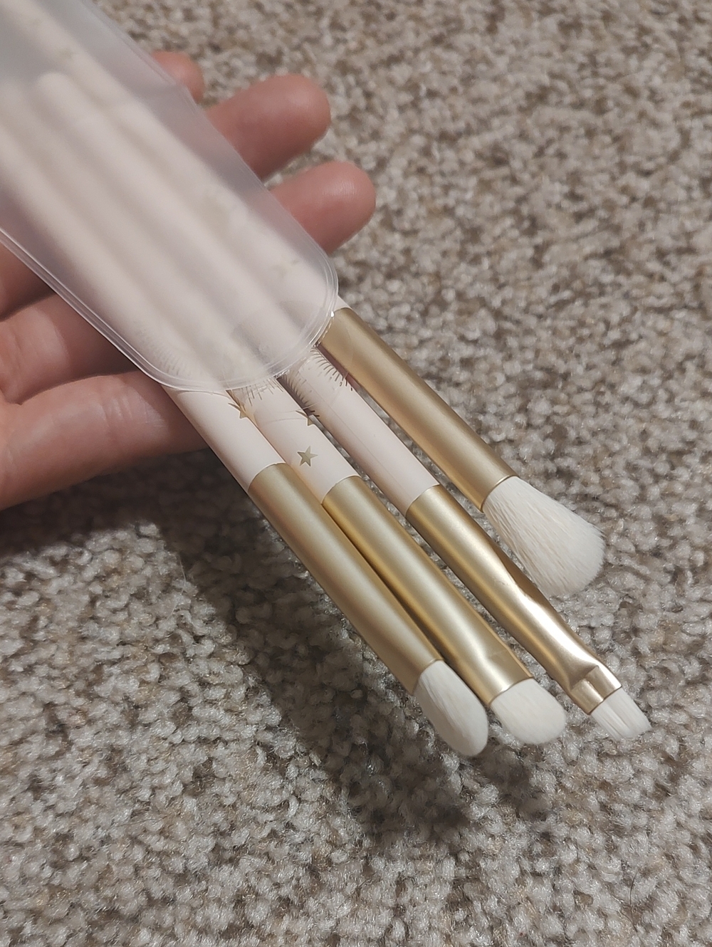 Harry Potter White and Gold Hogwarts House Makeup Brush Set